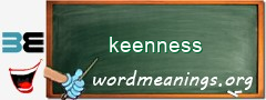 WordMeaning blackboard for keenness